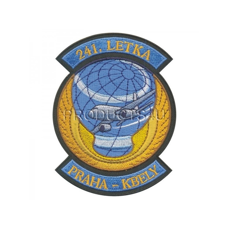 Nášivka 241.letka Dopravního letectva Praha Kbely, barevná