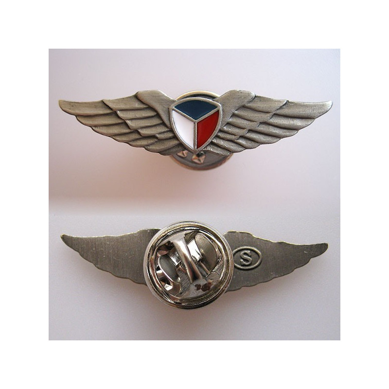 ODZNAK - PILOTNÍ KŘÍDLA, Stříbřitý